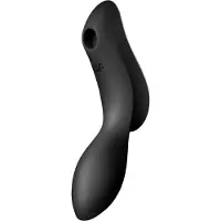 Satisfyer Curvy Trinity 2 - luchtdruk 2-in-1 vibrator (zwart)