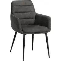 MX Sofa Eetkamerstoel Bailey - Microvezel - Antraciet - MxSofa