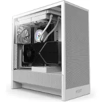 NZXT PC-behuizing H5 FLOW Mid-tower Wit met zijpaneel van gehard glas