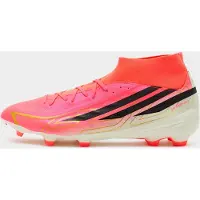 Adidas F50 Hyperfast League Mid Gras Voetbalschoenen (FG) Felroze Zwart Goud Wit