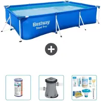 Bestway Steel Pro, rechthoekig zwembad - 300x201x66 cm - 4-delig - S22718