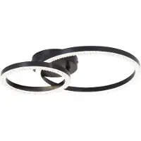 Brilliant Plafondlamp Aurelia Zwart Kristaleffect Koel Wit 18w