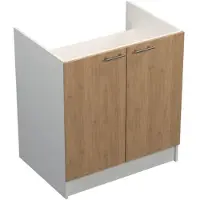 Overig Onderkast Spoeltafel Prim - 2 Deuren - Eik-look - 120x87x59cm - 16mm Melamine