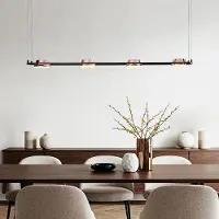 LumenXL Moderne hanglamp Calisto met geïntegreerde LED - zwart en roségoud