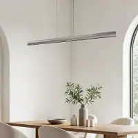 LumenXL Hanglamp Miyo - geborsteld grijs met dimbare LED en instelbaar wattage