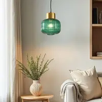 LumenXL Hanglamp Inya met groen glas