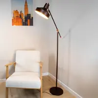 LumenXL Kantelbare staande lamp Tom - koffiebruin