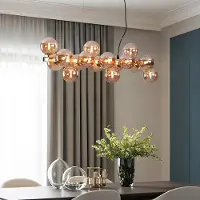 LumenXL Luxe hanglamp 16-lichts amber glas - Sunita