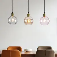 LumenXL 3-lichts hanglamp Lotte met drie kleuren glas