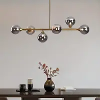 LumenXL Hanglamp Aster - goud met rook glas
