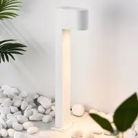 LumenXL Industriële staande buitenlamp wit, 50 cm - Simone