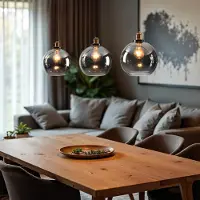 LumenXL Hanglamp Katie met smoke glas, 3-lichts