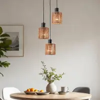 LumenXL 3-lichts Boho hanglamp Canico met touw