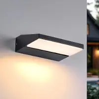 LumenXL Zwarte draaibare wandlamp voor buiten - Argento