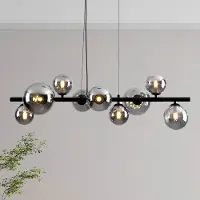 LumenXL Design hanglamp Ennea in smoke glas met spiegeleffect, 9-lichts