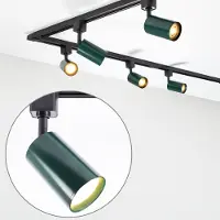 LumenXL 1-fase railsysteem van 3 meter Romain zwart met mosgroen