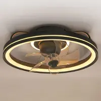 LumenXL Zwarte plafondventilator met zomer/winter functie en aanpasbare kleurtemperatuur - Ikaros