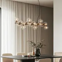 LumenXL Luxe hanglamp 16-lichts met transparant glas - Sunita