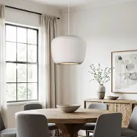 LumenXL Wabi Sabi hanglamp Kumo Ø40 cm met steeneffect - wit