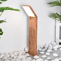 LumenXL Staande lamp met donkere houtlook, 50 cm - Francesco