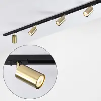 LumenXL 1-fase railsysteem set van 1,5 meter met Mels spots, goud