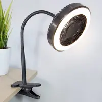 LumenXL 2-in-1 draagbare tafelventilator met LEDs en clip - Mani
