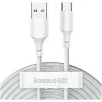 Baseus 2x USB-C kabel voor snelladen (Power Delivery Quick Charge 40 W 5 A 1,5 m wit)