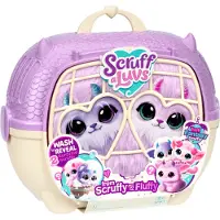 SCRUFFALUVS Scruff a Luvs – Twin Fantasy Knuffels in Draagmand – 2 Magische Mystery Pluche Knuffels