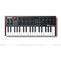 Akai MPK Mini Plus - USB MIDI-keyboardcontroller met 37 minitoetsen, 8 MPC-pads, sequencer, MIDI/CV/Gate I/O, muziekproductiesoftware en Native Instruments Sound Package