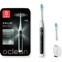 Oclean X Pro 20 Electric Toothbrush, Volwassene, Oscillerende tandenborstel, 84000 bewegingen per minuut, Groen, Zwart, 42000 bewegingen per minuut, Groen