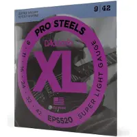 D'addario And Co EPS520 PROSTEELS ELECTRIC GUITAR STRINGS SUPER LIGHT 9-42