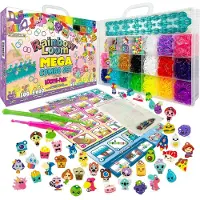 Bandai - Rainbow Loom Mega Combo Set - Reuzenarmband Maakset - Creatieve Hobby - Weefgetouw met 5600 Bedels & Kralen Elastieken - Gepatenteerde Kit - Speelgoed voor Kinderen 7+ - CD00101