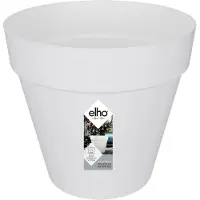 Elho Loft Urban Rond 20 - Bloempot voor Buiten - Ø 19.3 x H 17.5 cm - Wit