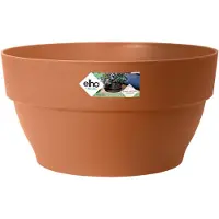 Elho Vibia Campana Schaal 34 - Plantenschaal voor Buiten - 100% Gerecycled Plastic - Ø 33.9 x H 17.4 cm - Terra