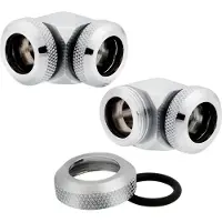 Corsair Hydro X Series Fitting XF Hardline 2-pack, Aansluitingen voor waterkoeling, Zilver
