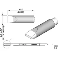 JBC C210039 Soldeerpunt Beitelvorm Lengte soldeerpunt: 10.2 mm Inhoud: 1 stuk(s)