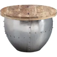 Wohnling Salontafel mangohout zilver 60 cm