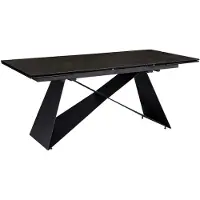 Wohnling Eettafel zwart keramiek uitschuifbaar 180 cm Zwart