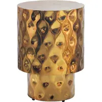 Wohnling Bijzettafel goud aluminium rond 36 cm