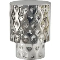 Wohnling Bijzettafel zilver aluminium rond 36 cm