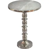 Wohnling Bijzettafel zilver rond 40x56x40 cm