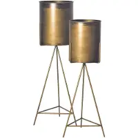 Wohnling Vaas goud metaal rond 89 cm hoog