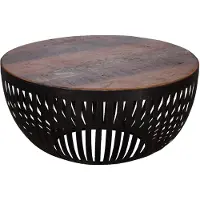 Wohnling Salontafel NISHA hout en metaal 70 cm breed