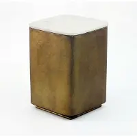 Wohnling Bijzettafel wit marmeren blad 33 cm