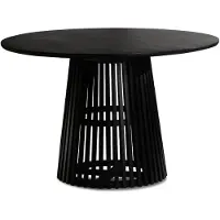 Wohnling Eettafel zwart mangohout 120x120 cm