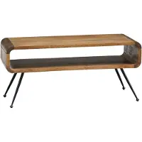 Wohnling Salontafel mangohout 105 cm met opbergvak