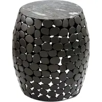 Wohnling Bijzettafel zwart aluminium 40x40 cm