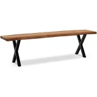 Wohnling Eetkamerbank acaciahout X-poten 120 cm