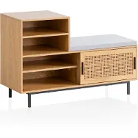 Wohnling Schoenenkast eiken rotan 120 cm lang - WL6.833