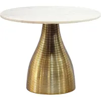 Wohnling Salontafel metaal marmer wit 60 cm rond